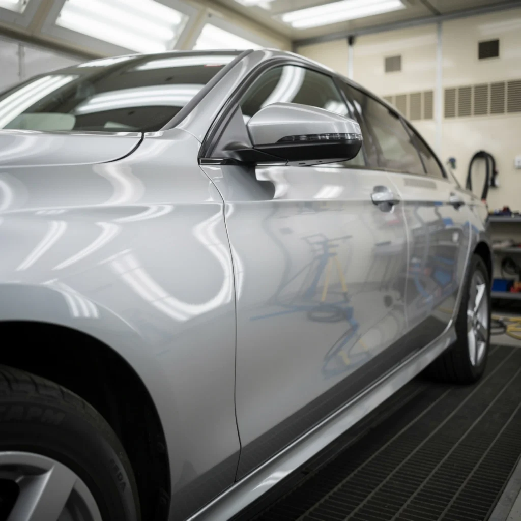 Voiture neuve vu d'en bas